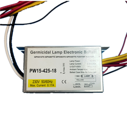 15w鉄の紫外線ランプの電子バラスト220v - UVC消毒のための240v