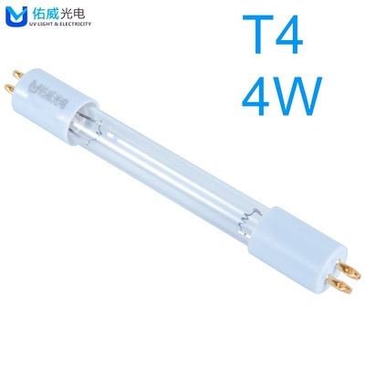 キャビネットを殺す短い T4 UV UVC 消毒ランプ 4W オゾン細菌